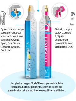 CYLINDRE CO2 SODASTREAM 60L SUPPLEMENTAIRE