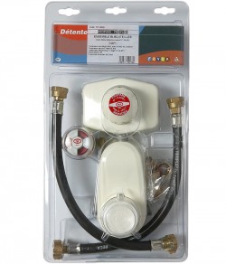 KIT BI-BOUTEILLES PROPANE INVERSEUR AUTOMATIQUE DETENDEUR-DECLENCHEUR 1,3 Kg/h