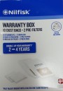 SACS ASPIRATEUR ONE NILFISK WARRANTY BOX x10
